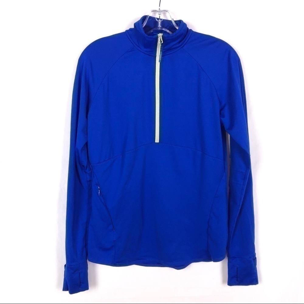 Athleta Half Zip Pullover Blue Jacket - image 1